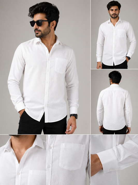 Classic White Linen Shirt