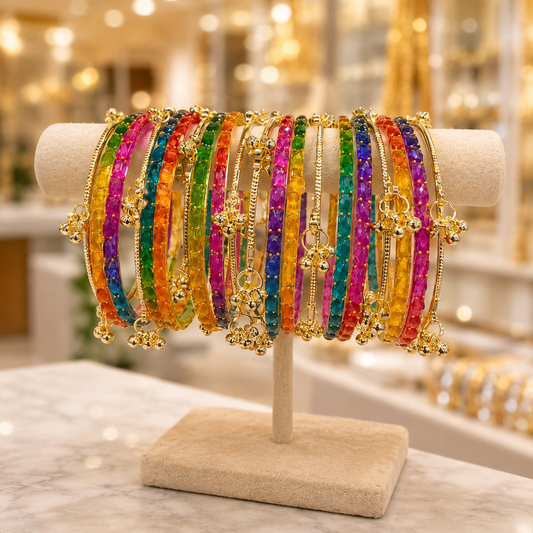Kashmiri Colorful 20 Bangles Set for Women | Traditional Stylish Bangles Combo | Premium Designer Bracelet Set