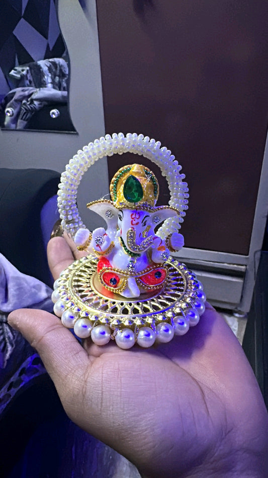 ✨ Cute Ganesh Ji Car Dashboard Idol ✨